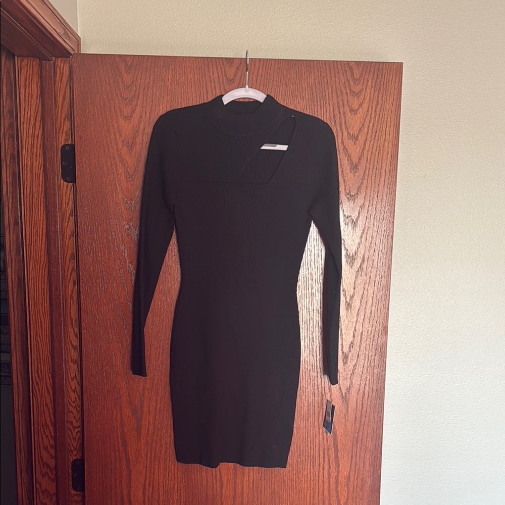 by & by Black Bodycon Long Sleeve Dress
